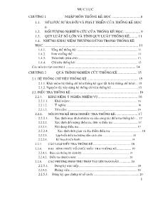 Giáo trình Lý thuyết thống kê