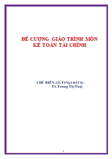 Giáo trình môn Kế toán tài chính