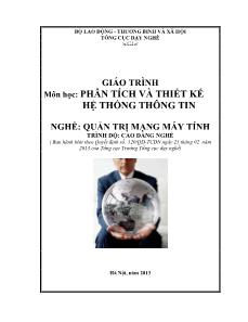 Giáo trình Phân tích và thiết kế hệ thống thông tin - Nguyễn Văn Hưng (Phần 1)