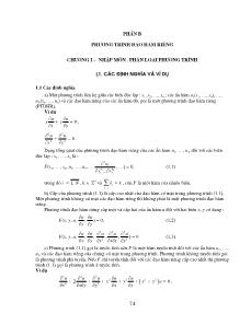 Giáo trình Phương trình vi phân và phương trình đạo hàm riêng - Lê Văn Hạp (Phần 2)