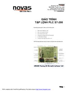 Giáo trình Tập lệnh PLC S7-200