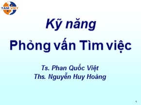 Kỹ năng Phỏng vấn Tìm việc - Phan Quốc Việt