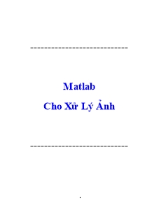Matlab-Cho xử lý ảnh