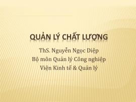 Quản lý chất lượng - Nguyễn Ngọc Diệp