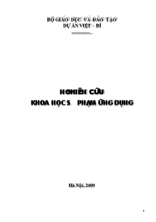 Tài liệu Nghiên cứu khoa học sư phạm ứng dụng