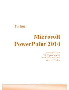 Tài liệu Tự học Microsoft PowerPoint 2010