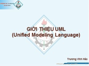 Bài giảng Giới thiệu UML (Unified Modeling Language) - Trương Vĩnh Hảo