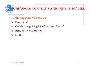 Bài giảng Khai phá dữ liệu (Data mining) - Chương 3: Tắt và trình bày dữ liệu