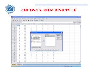 Bài giảng Khai phá dữ liệu (Data mining) - Chương 8: Kiểm định tỷ lệ