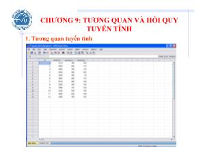 Bài giảng Khai phá dữ liệu (Data mining) - Chương 9: Tương quan và hồi quy tuyến tính