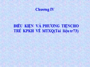 Bài giảng Khám phá khoa học Cao đẳng mầm non (Phần 3)