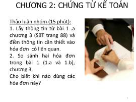 Bài giảng Nguyên lý kế toán - Chương 2: Chứng từ kế toán - Nguyễn Thị Thu Hằng