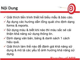 Bài giảng Phát triển hệ thống thông tin kinh tế - Chương 7: Thiết kế giao diện