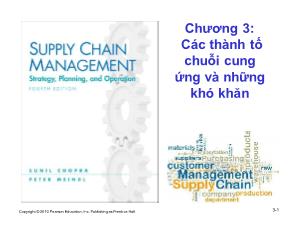 Bài giảng Quản trị chuỗi cung ứng (3rd Edition) - Chương 3: Các thành tố chuỗi cung ứng và những khó khăn