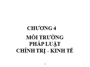 Bài giảng Quản trị rủi ro - Chương IV: Môi trường pháp luật chính trị-kinh tế - Võ Hữu Khánh
