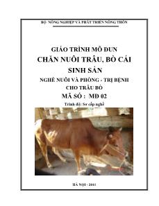 Giáo trình Chăn nuôi trâu, bò cái sinh sản - Trần Văn Tuấn