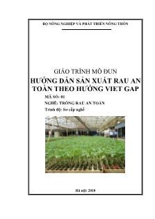 Giáo trình Hướng dẫn sản xuất rau an toàn theo hướng Viet GAP