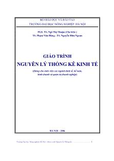 Giáo trình Nguyên lý thống kê kinh tế - Ngô Thị Thuận