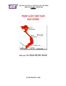 Giáo trình Pháp luật Việt Nam đại cương - Phạm Thị Thu Thanh (Phần 1)