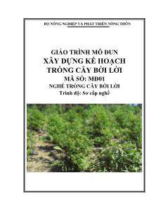 Giáo trình Xây dựng kế hoạch trồng cây bời lời - Nguyễn Quốc Khánh