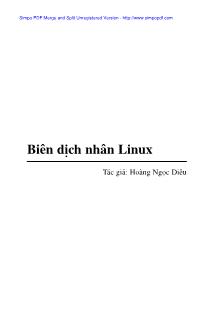 Bài giảng Biên dịch nhân Linux - Hoàng Ngọc Diêu