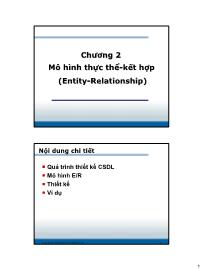 Bài giảng Cơ sở dữ liệu (Database) - Chương 2: Mô hình thực thể-kết hợp (Entity-Relationship)