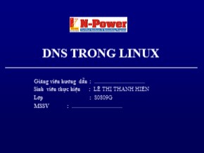 Bài giảng DNS trong Linux - Lê Thi Thanh Hiền