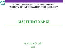 Bài giảng Giải thuật nâng cao: Giải thuật xấp xỉ - Ngô Quốc Việt