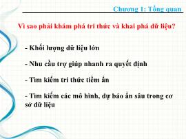 Bài giảng Khai phá dữ liệu - Chương 1: Tổng quan