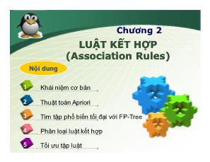 Bài giảng Khai phá dữ liệu (Datamining) - Chương 2: Luật kết hợp (Association Rules) - Phan Mạnh Thường