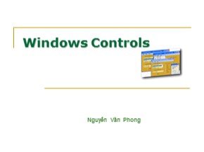 Bài giảng Lập trình Windows: Windows Controls - Nguyễn Văn Phong