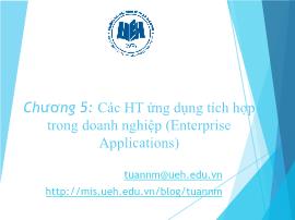 Bài giảng môn Hệ thống thông tin quản lý - Chương 5: Các hệ thống ứng dụng tích hợp trong doanh nghiệp (Enterprise Applications)