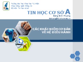 Bài giảng Tin học cơ sở A - Chương 2: Các khái niệm cơ bản về hệ điều hành - Đặng Bình Phương