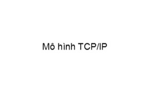 Bài giảng về Mô hình TCP/IP