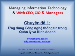 Chuyên đề 1 Ứng dụng Công nghệ thông tin trong Quản lý và Kinh doanh