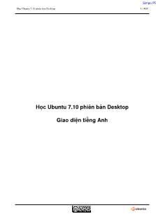 Học Ubuntu 7.10 phiên bản Desktop