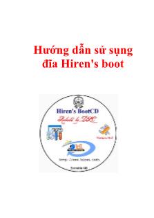 Hướng dẫn sử sụng đĩa Hiren's boot - Nguyễn Mạnh Khiêm