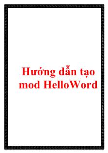 Hướng dẫn tạo mod HelloWord - Cơ sở để làm nhiều mod cho Joomla 1.5