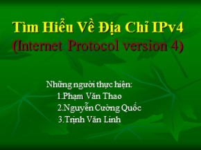 Tìm Hiểu Về Địa Chỉ IPv4 (Internet Protocol version 4)