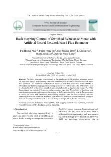 Back-stepping control of switched reluctance motor with artificial neural network based flux estimator