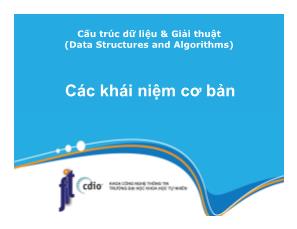 Bài giảng Cấu trúc dữ liệu & Giải thuật - Chương 3: Các khái niệm cơ bản - Nguyễn Trí Tuấn
