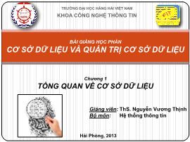 Bài giảng Cơ sở dữ liệu và quản trị cơ sở dữ liệu - Chương 1: Tổng quan về cơ sở dữ liệu - Nguyễn Vương Thịnh