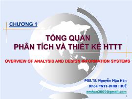 Bài giảng Phân tích thiết kế hệ thống thông tin - Chương 1: Tổng quan phân tích và thiết kế hệ thống thông tin - Nguyễn Mậu Hân