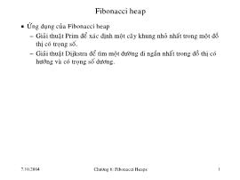 Bài giảng Phân tích và thiết kế giải thuật - Chương 6: Fibonacci Heaps