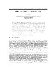 BDD in agile testing: An experimental study