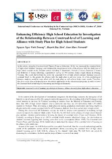 Enhancing efficiency high school education by investigation of the relationship between construal - Level of learning and alliance with study plan for high school students