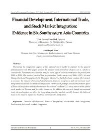 Financial development, international trade, and stock market integration: Evidence in six Southeastern Asia Countries