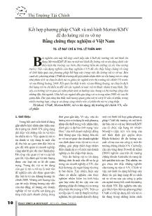 Kết hợp phương pháp CVaR và mô hình Merton/KMV để đo lường rủi ro vỡ nợ - Bằng chứng thực nghiệm ở Việt Nam