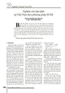 Nghiên cứu lạm phát tại Việt Nam theo phương pháp SVAR