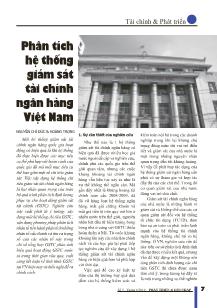 Phân tích hệ thống giám sát tài chính ngân hàng Việt Nam